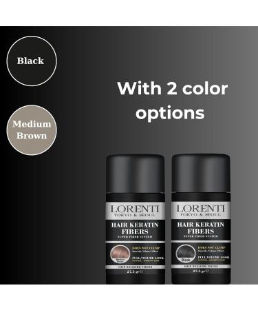 LORENTI TOKYO & SEOUL Keratin Hair Fibers | No Clump Full Volume | Nourishing Black Hair Pomade Fiber - International Shipping - Buy Online on GoSupps.com