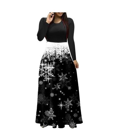 Women Christmas skirt Cartoon pulli dress bag christmas elk sweatshirt dress Christmas dress upper part hooded sweaters top jumper narrow rock white l