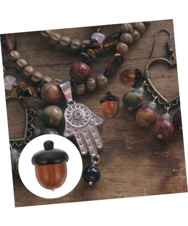 VILLCASE 5 Pcs Color Block Wooden Nuts Wood Acorns Charm Crafts Pendant Arts and Crafts for Kids Nuts Necklace Acorn Nut Charms Bracelets for Women Wooden Decor Miss Diffuser Pine Cones - Buy Online on GoSupps.com