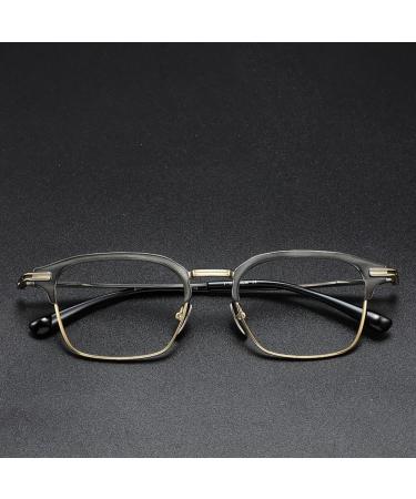 NYASAA Pure Titanium Square Frame Reading Glasses for Men - Fashion Blue Light Blocking Eyeglasses HD Clear Lenses 2.50x Gold - Shop Internationally - Buy Online on GoSupps.com