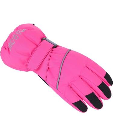 Zando Kids Winter Ski Gloves | Waterproof Snowboard Gloves for Boys Girls | Medium (6-10 years) | Rose Pink - Buy Online on GoSupps.com