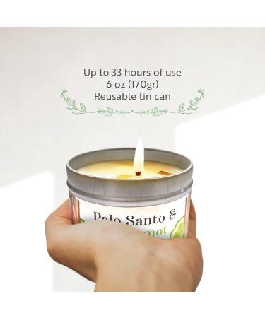 Chandelita Fragrance Candle | Palo Santo & Bergamot - Natural Aromatherapy Candle with Essential Oils & Soy Wax for Meditation & Chakra Healing - Buy Online on GoSupps.com