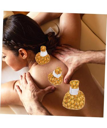 Amosfun 3-Pack Warm Roasted Wormwood Herbal Foot Massage Balls - Natural Heat Compress for Spa Therapy - Buy Online on GoSupps.com