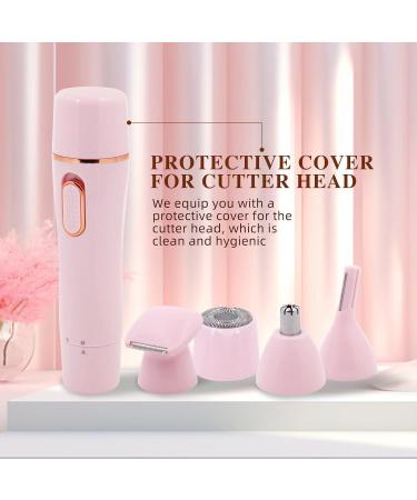 Nose Hair Trimmer for Women - 4 in 1 Rechargeable Facial Hair Removal Bikini Trimmer & Shaver for Sensitive Skin | Perfect for Eyebrows Upper Lip Arms Legs Underarm - Buy Online on GoSupps.com