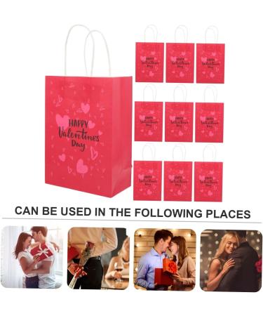 Healeved 50 Pcs Valentine's Day Tote Wedding Tissues Kid Gifts Gift Container Jewelry Valentine Bags with Handles Party Bag Candy Bags Decor Valentine Gift Bags Birthday Present - Buy Online on GoSupps.com