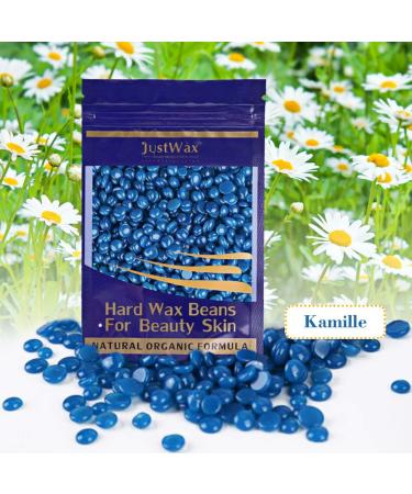 Depreciation Wax Beans - Hard Wax Pearls for Hair Removal | 200g Chamomile with 20 Wooden Spatulas - International Shipping Available - Buy Online on GoSupps.com