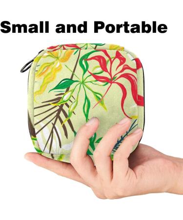 Leaf Pattern Napkin Storage Bag - Portable Menstrual Cup & Breastfeeding Holder for Women Teens & Girls - Buy Online on GoSupps.com