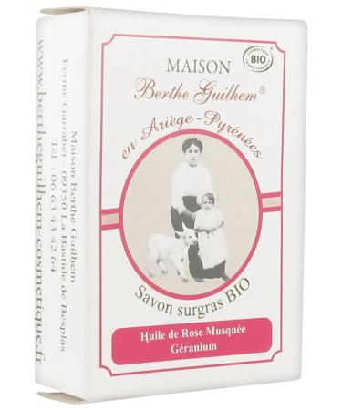 Maison Berthe Guilhem Organic Superfatting Soap with Geranium Rose Oil 100 g