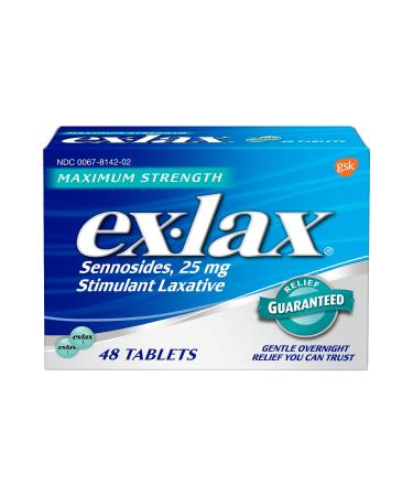 Ex-Lax Pills Maximum Strength Relief Formula 48 E 48 Count (Pack of 1)