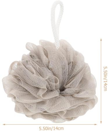 Healeved 6pcs Travel Bath Balls & Poufs | Luffa Shower Sponge Set | Frosted Khaki Loofah for Home & Travel - Buy Online on GoSupps.com
