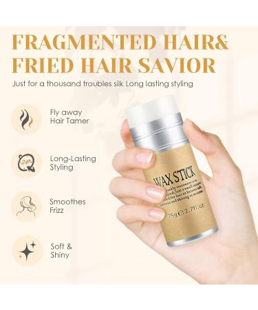 Hair Wax Stick Smooth Hair Wax Stick Hair Wax Stick Hair Styling Pomade for Natural Hair Broken Hair and Wigs Makes Hair Look Neat and Tidy (75g) - Buy Online on GoSupps.com