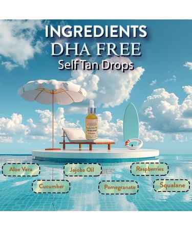 Glimmer Goddess Organic DHA FREE Tanning Drops for Face & Body 1 oz. - Buy Online on GoSupps.com