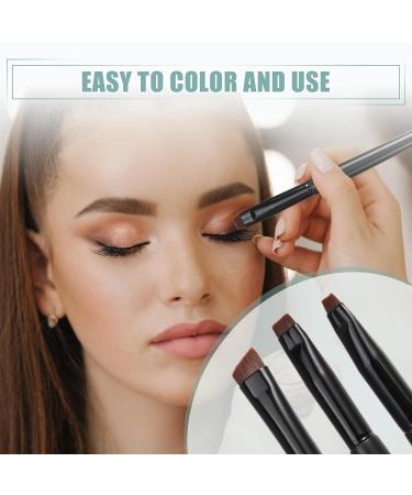 VOCOSTE 3pcs Makeup Brush Set - Eyebrow Eyeliner & Smudger Brushes for Liquid Eyeshadow & Eyebrow Powder - Premium Wooden Handle Makeup Tools - Buy Online on GoSupps.com