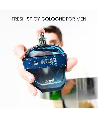 Sapil Intense Perfume for Men - Long-Lasting Fresh Spicy Dubai Cologne - 3.4 Oz (100 ml) EDT Spray - Ideal Arabic Cologne for Daily Wear and Gifting - Buy Online on GoSupps.com