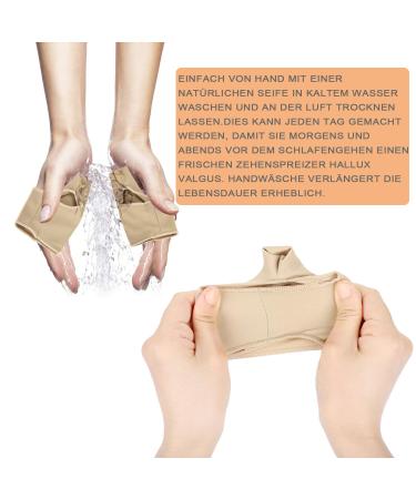 Norhogo Big Toe & Toe Relief Prefuspolster - Hallux Valgus Socks for Hammer Toe Pain Relief - Unisex Skin Tone Size 35-40 - Buy Online on GoSupps.com