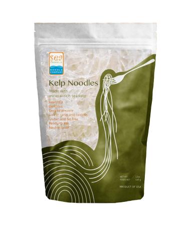 Sea Tangle Kelp Noodles (12oz) - Low Calorie Asian Noodles for Healthy Noodle Dishes - Gluten Free, Keto Noodle Sub for Rice Noodles, Glass Noodles, Pad Thai Noodles, Vermicelli Kelp Noodles 1 Pack