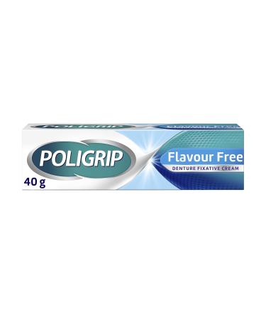 Poligrip Denture Adhesive Fixative Cream to Secure Dentures False Teeth & Partials Flavour Free 40 g (Pack of 1) 40 g (Pack of 1)