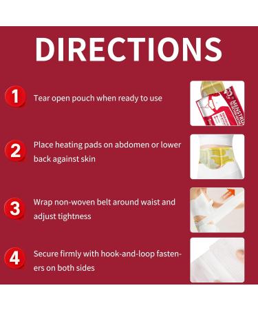 Heating Pads for Period Cramps Menstrual Heating Belts Portable Period & Back Heat Therapy Belts Air Activated Heating 8 Hours Soothing Heat Relief - 10 Pack Discreet Cord-Free HeatWraps - Buy Online on GoSupps.com