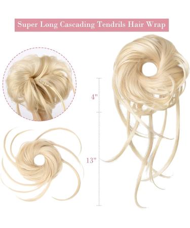 REECHO Super Long Tousled Updo Curly Wavy Messy Bun Hair Piece in Light Blonde - Buy Online on GoSupps.com