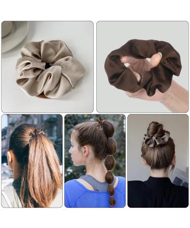 6 Pack Gold Bracelet Hair Ties with Silk Scrunchies for Breakage Prevention - Hair Accessories for Women and Teen Girls - Buy Online on GoSupps.com