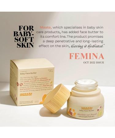 MAATE Baby Face Butter 50 gm - Enriched with Shea & Avocado | Nourishing Baby Cream for Kids 0-12 Years | Quick Absorbing & Lightweight Face Care - Buy Online on GoSupps.com