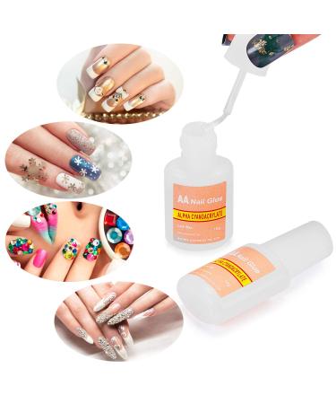 Hicarer Adhesive False Nail Glue - Quick Brush-On Nail Glue for Nail Make Up (5 Packs) - Buy Online on GoSupps.com