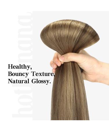 Hotbanana Clip-in Hair Extensions | Real Remy Hair Balayage Chocolate Brown to Caramel Blonde | 40cm 120g - 7 Piece Set - Buy Online on GoSupps.com