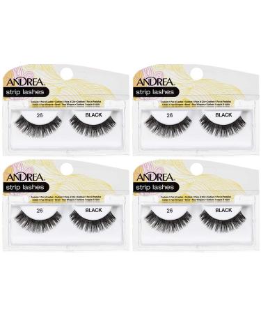 Andrea False Lashes Style 26 - Black 4 pairs Style 26 Black