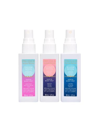 Pacifica Moon Moods Hair Perfume & Body Fragrance Spray Mist Trial Set Dream Flower & Silver Moon Sampler Discovery Gift Pack Travel-Size Vegan & Cruelty-Free 2 oz each (Pack of 3) Moon Mood Hair & Body Mists Set 2 Fl Oz (Pack of 3) - Buy Online on GoSupps.com