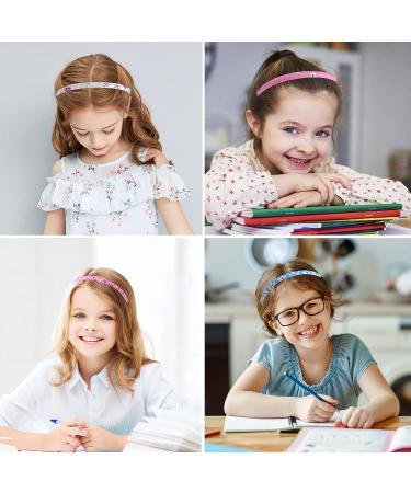 Santoddle Thin Satin Headbands for Girls - Set of 10 Fabric Hairbands for Kids | Boho Floral Headbands for Toddler Girls - Buy Online on GoSupps.com