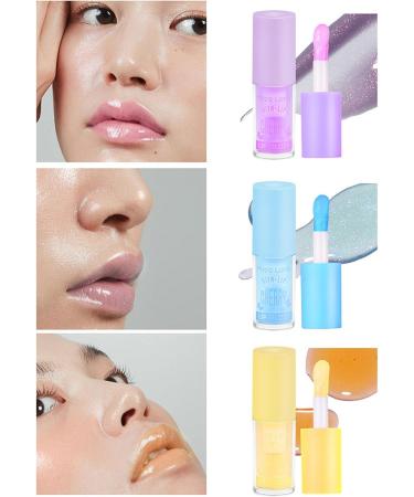 6 Pack Moisturizing Lip Oil for Girls - Soothing Clear Hydrating Lip Balm for Dry Lips - Non-Sticky Glossy Texture - Buy Online on GoSupps.com