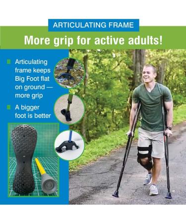Dynamo Sport Swings Lightweight Crutches for Recovery 4'6-5'2 Small (Pack of 2) - Shock-Resistant, Grippy Feet for Confidence & Comfort, Anti-Slip Back Strap - Buy Online on GoSupps.com