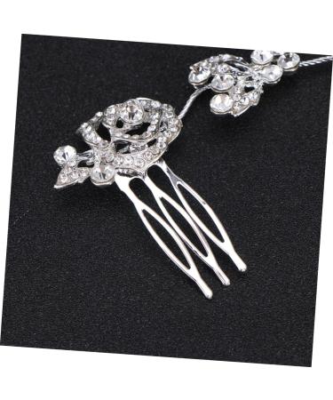 FRCOLOR Bridal Wedding Hair Comb Comb Floral rhinestone pin bride Rhinestone Headband Hair Comb - Buy Online on GoSupps.com