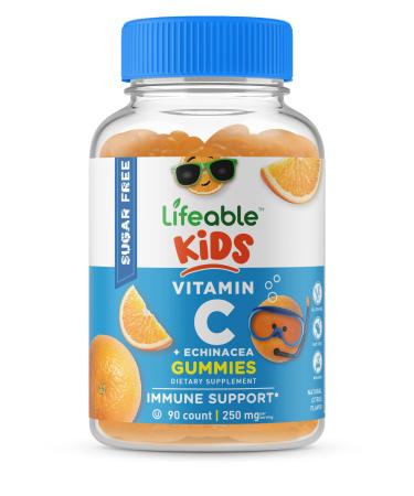 Lifeable Sugar Free Vitamin C for Kids  250 mg  with Echinacea  Great Tasting Natural Flavor Gummy Supplement  Vegetarian GMO-Free Chewable Vitamin  for Immune Support  for Children  90 Gummies - Buy Online on GoSupps.com