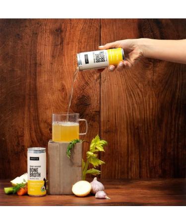 Broya Classic Chicken Bone Broth | Certified Organic Chicken with Collagen Protein | Paleo Keto and Gluten-Free | Perfect for Sipping Soup and Cooking Stock | (6 Cans) CLASSIC CHICKEN 237 ml (Pack of 6) - Buy Online on GoSupps.com