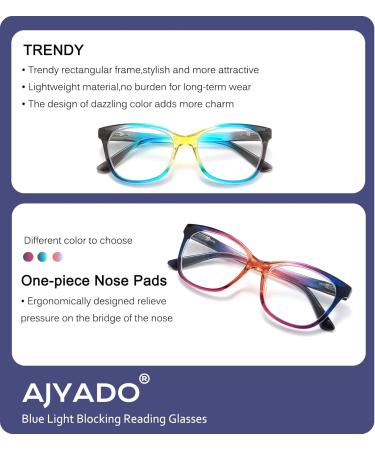 Shop Cat-Eye Blue Light Blocking Reading Glasses for Men & Women - Lightweight 3-Pack in Brown Blue & Red - Magnifying Eyeglasses 2.0x - Buy Online on GoSupps.com