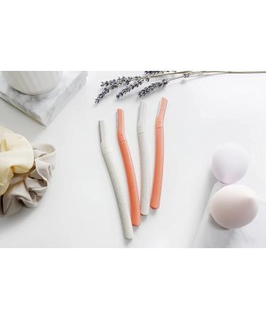 ChaosssCo Facial Fuzz-Free Razor & Eyebrow Trimmer | Professional Dermaplaning Tool for Women | Peach Fuzz Shaver (Pack of 8 - 4 Orange & 4 Gray - Buy Online on GoSupps.com