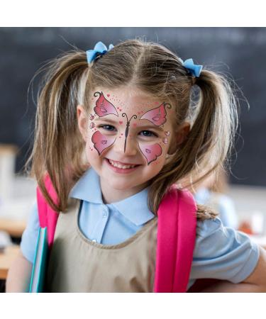 HOWAF Unicorn Mermaid Butterfly Face Tattoos Kit - 8 Sheets, Kids Temporary Face Paint for Parties & Halloween - Skin Safe - Buy Online on GoSupps.com