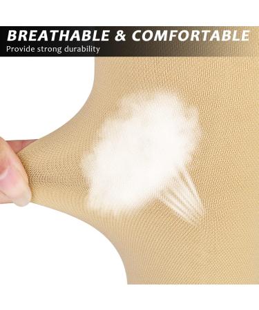 Ailaka Compression Stockings with Zipper - 20-30 mmHg Medical Class 2 Support Socks for Varicose Veins & Edema - Unisex (5X Large Beige) - Buy Online on GoSupps.com