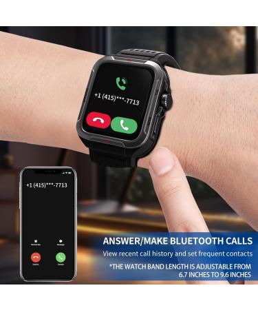 Yukigefe Smartwatch with Telephone Function | 1.8 Touchscreen | Unisex Alexa IP68 Waterproof Fitness Tracker & Health Monitor | 100+ Sports Modes | Black - Buy Online on GoSupps.com