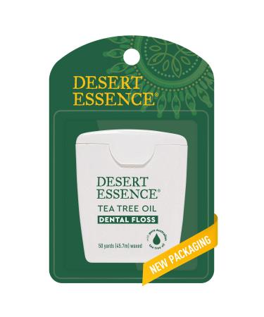Desert Essence Tea Tree Oil Dental Floss - 50 yds | Natural Oral Care - Buy Online on GoSupps.com