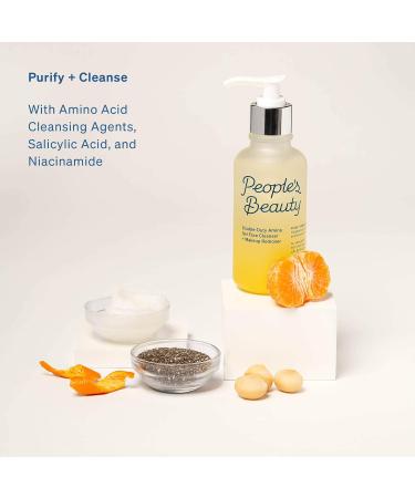 People's Beauty Face Cleanser & Makeup Remover - Vegan Amino Gel Wash with Salicylic Acid | 4oz - Cruelty-Free Skincare - Buy Online on GoSupps.com