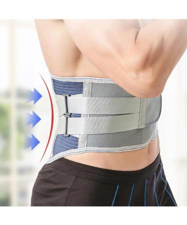 Back Brace Lumbar Support Lumbar Support Belt Back Brace With Removable Double Pull Strap Pads Waist Belt(Large) Large Blue - Buy Online on GoSupps.com