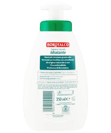 Borotalco Moisturizing Liquid Soap - 8.45 oz (250ml) | Italian Import | Hydrating Formula - Buy Online on GoSupps.com