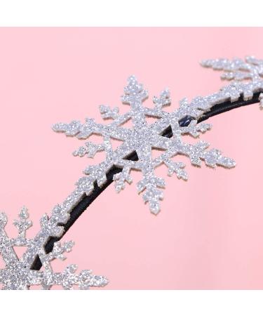 Frcolor Christmas Snowflake Headband Hair Bands Adorable Cute Glitter Snowflake Hair Hoops Xmas Party Favors Supplies for Kids Girls (Silver) - Buy Online on GoSupps.com