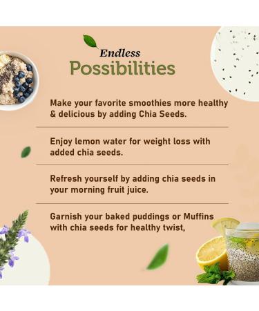 Organic Chia Seeds 200gm - Raw, High Fiber & Protein, Vegan Keto, Gluten Free, Non-GMO - Buy Online on GoSupps.com