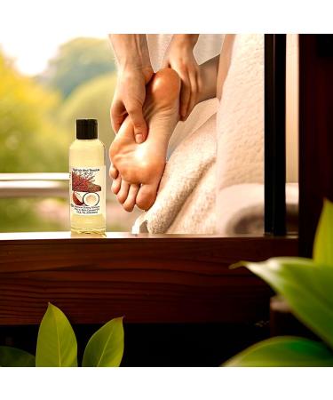 Cherry Blossom Coconut Oil Moisturizer - 3.4 Oz Travel Size | Multi-Use Hair Skin & Nails Oil | Family-Friendly Fragrance Body Massage Oil - Buy Online on GoSupps.com