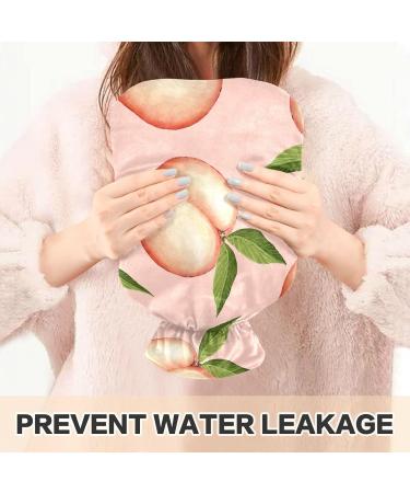 Hot Water Bottle with Cover - Pink Peaches 2L | Pain Relief for Headaches & Back Pain - Buy Online on GoSupps.com