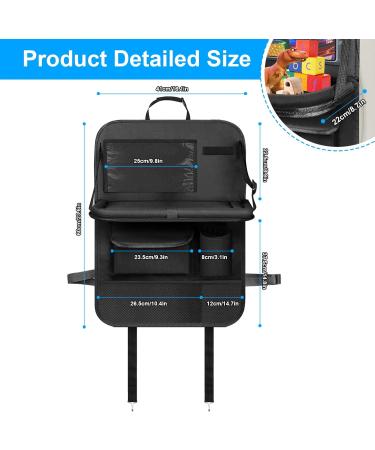 Chwnibay Car Seat Organizer for Kids | Waterproof Oxford Fabric | Backrest Protection & 12 iPad Tablet Bag | Folding Table | Perfect for Travel - Buy Online on GoSupps.com