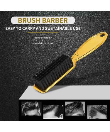 Viodmss Fade Brush Comb Scissors Cleaning Brush Barber Shop Skin Fade Vintage Oil Shape Carving Cleaning Brush Gold 3PC - Buy Online on GoSupps.com